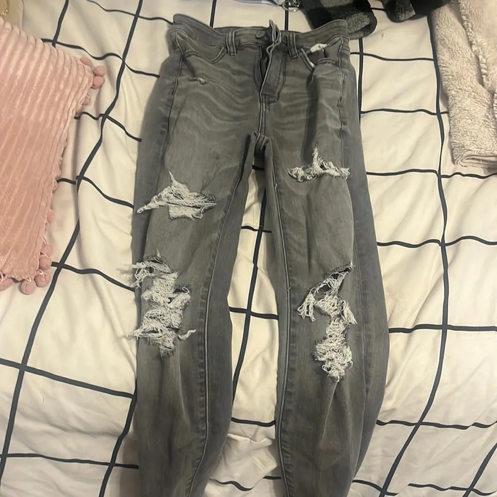 Grey Ripped Jeans - Picture 1 of 1